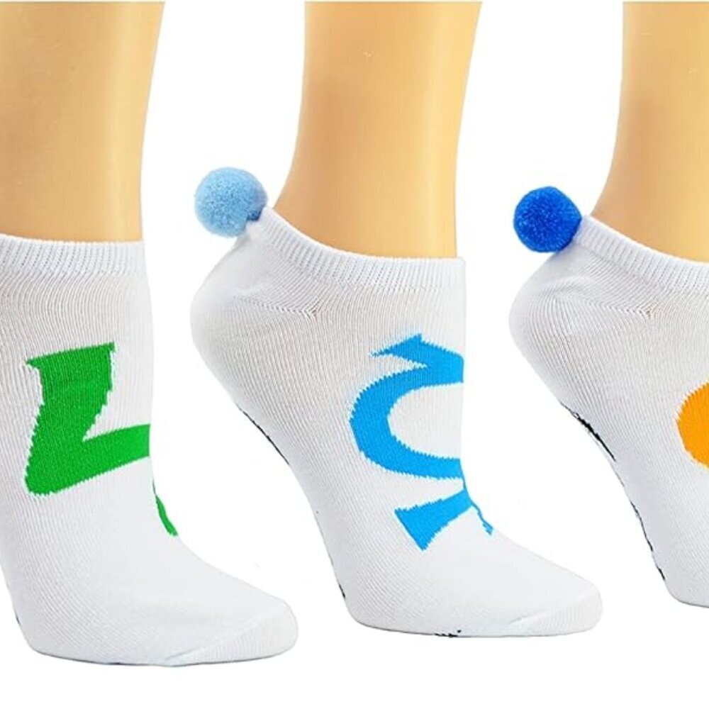 Sailor Moon Pom Pom Socks 5 Pack Women's Lowcut Cosplay Shoe Size 4-10